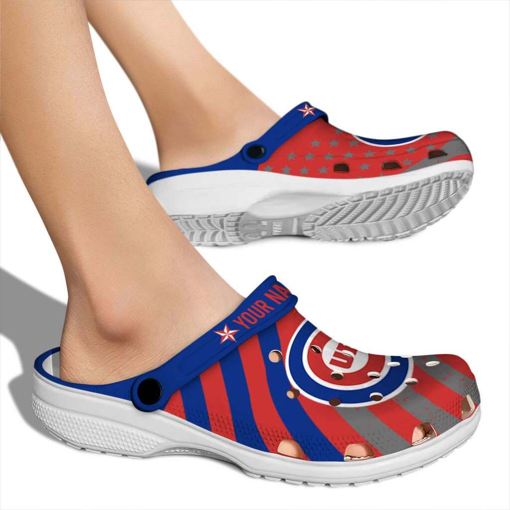 Personalized Chicago Cubs Star-Spangled Graphic ClogTVC1801189 - Image 2