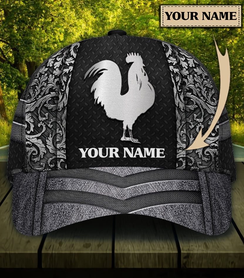 Personalized Chicken Classic Cap, Personalized Gift for Farmers, Cow Lovers, Chicken Lovers Trucker Hats Custom Hats Gifts For Men & Women