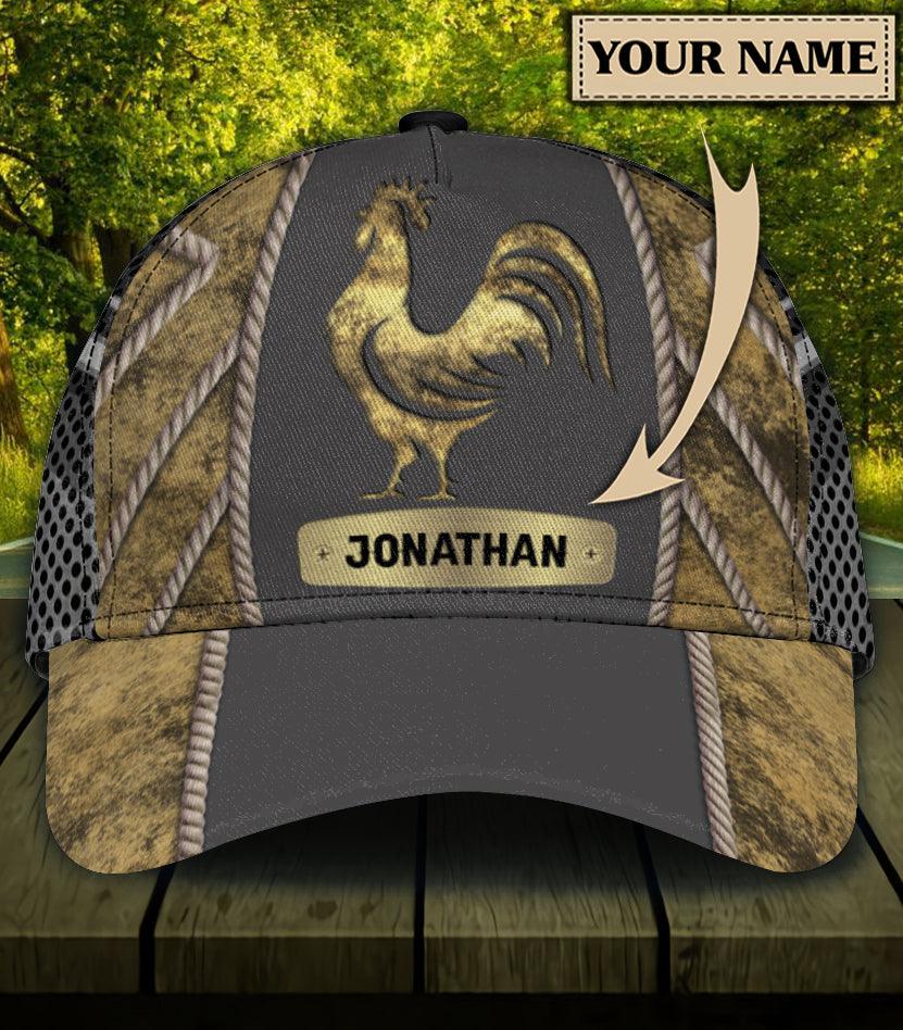 Personalized Chicken Classic Cap, Personalized Gift for Farmers, Cow Lovers, Chicken Lovers Trucker Hats Custom Hats Gifts For Men & Women