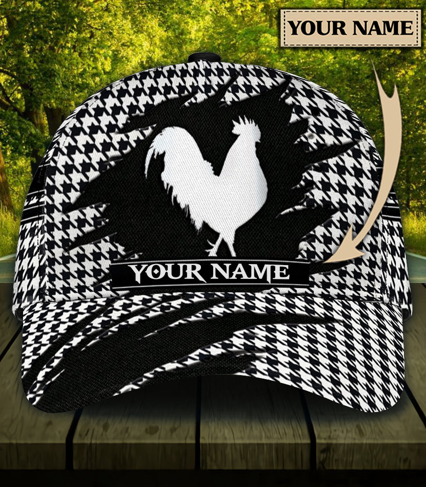 Personalized Chicken Classic Cap, Personalized Gift for Farmers, Cow Lovers, Chicken Lovers Trucker Hats Custom Hats Gifts For Men & Women
