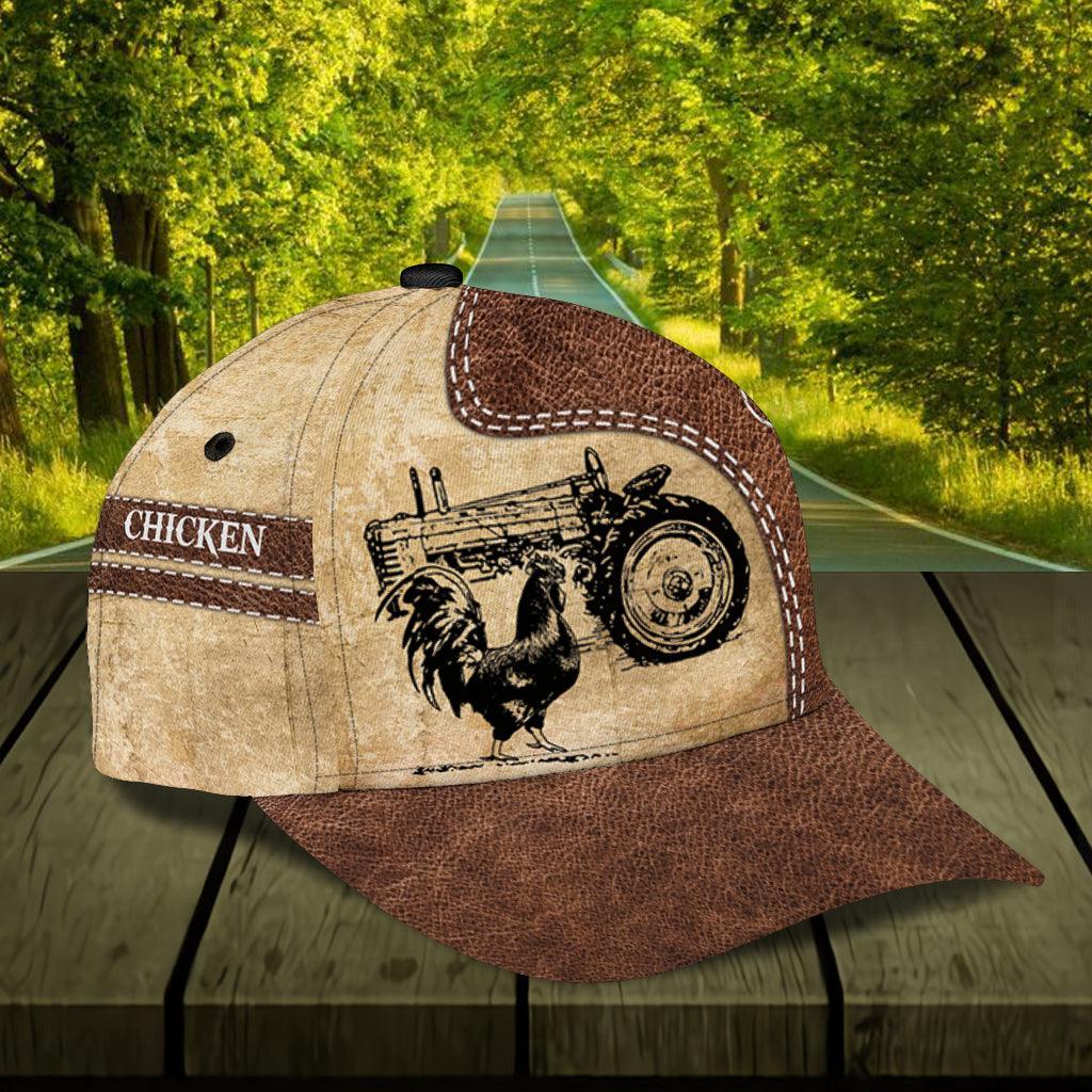Personalized Chicken Classic Cap, Personalized Gift for Farmers, Cow Lovers, Chicken Lovers Trucker Hats Custom Hats Gifts For Men & Women