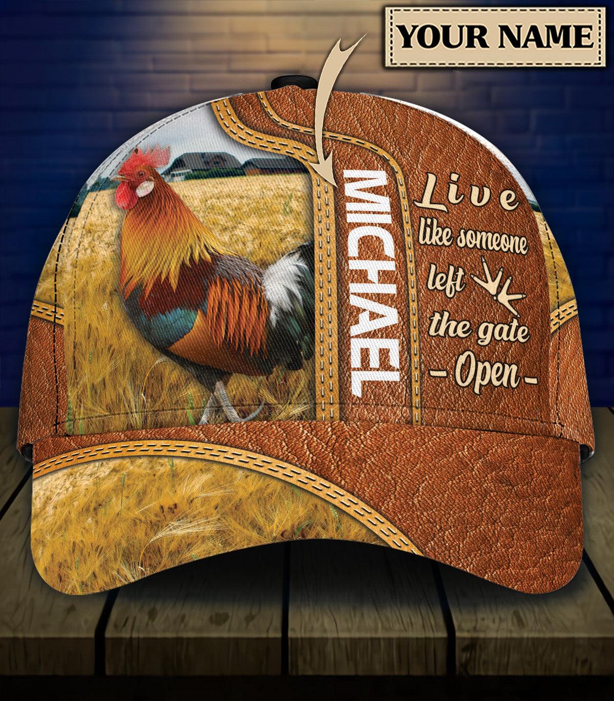 Personalized Chicken Classic Cap, Personalized Gift for Farmers, Cow Lovers, Chicken Lovers Trucker Hats Custom Hats Gifts For Men & Women