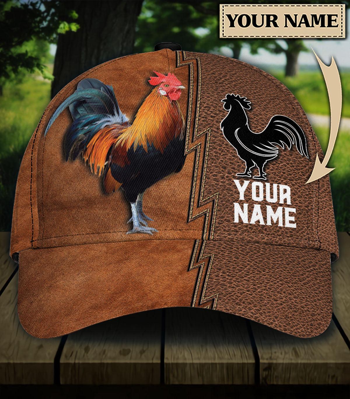 Personalized Chicken Classic Cap, Personalized Gift for Farmers, Cow Lovers, Chicken Lovers Trucker Hats Custom Hats Gifts For Men & Women