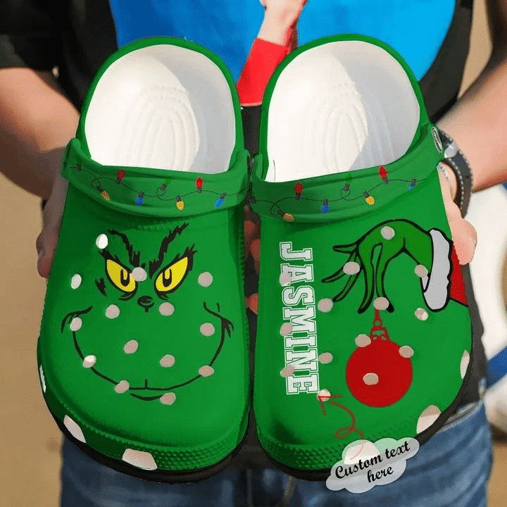 Personalized Christmas Gift The Grinch Classic Clogs Shoes