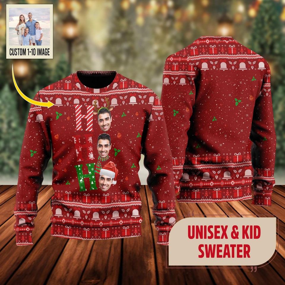 Personalized Christmas Sweatshirt with Custom Photo - Image 4