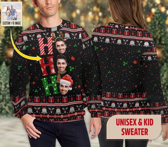 Personalized Christmas Sweatshirt with Custom Photo - Image 9