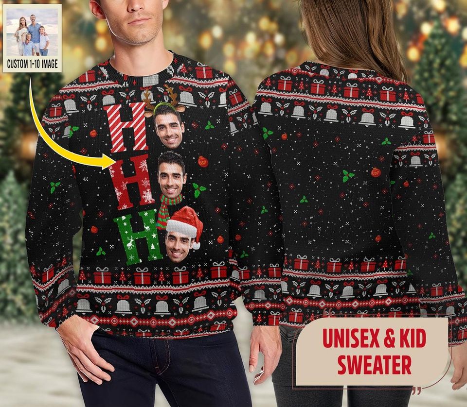 Personalized Christmas Sweatshirt with Custom Photo