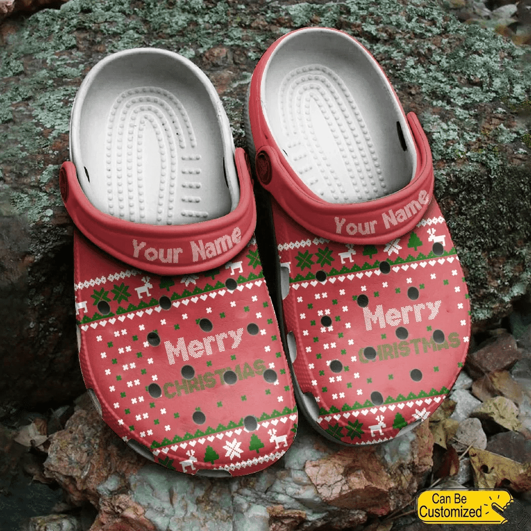 Personalized Christmas Ugly Sweater Classic Shoes Crocs Crocband Clogs Shoes For Men Women
