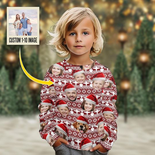 Personalized Christmas With Face Ugly Christmas Sweater - Image 11