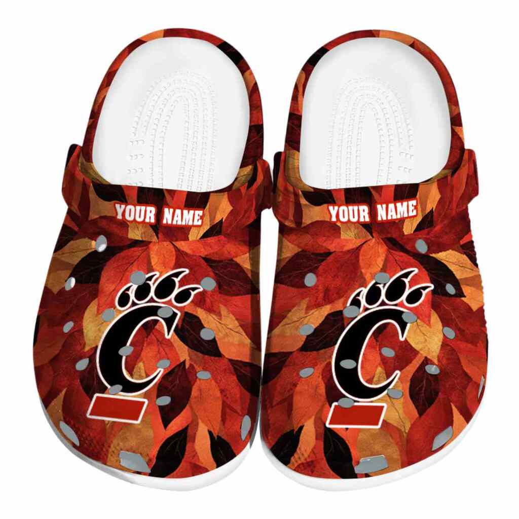 Personalized Cincinnati Bearcats Autumn Leaves ClogTVC1801754