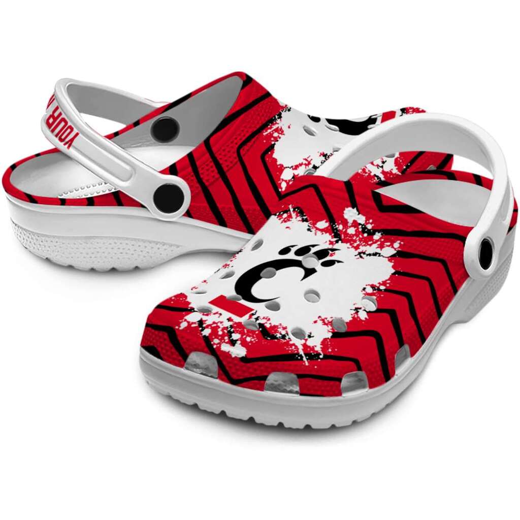 Personalized Cincinnati Bearcats Zigzag Paint Burst ClogTVC1801779 - Image 3