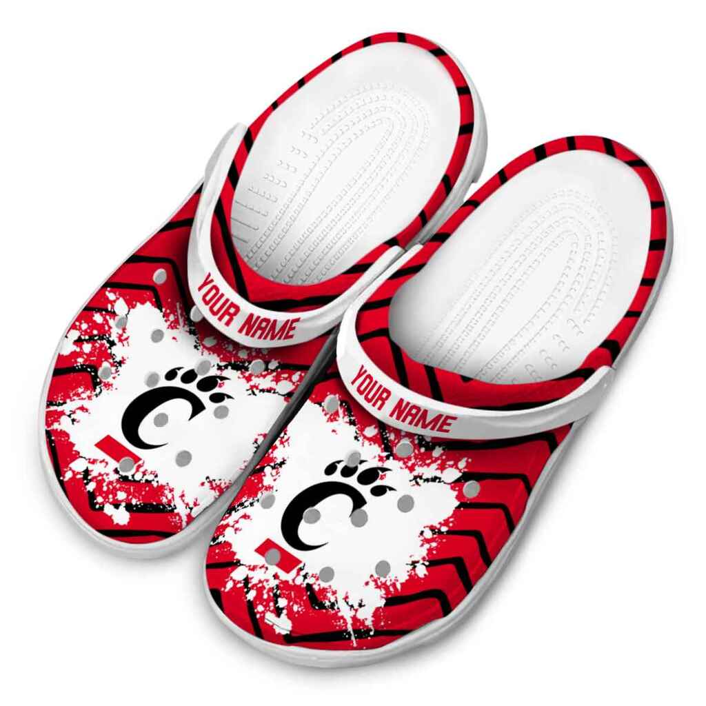 Personalized Cincinnati Bearcats Zigzag Paint Burst ClogTVC1801779 - Image 4
