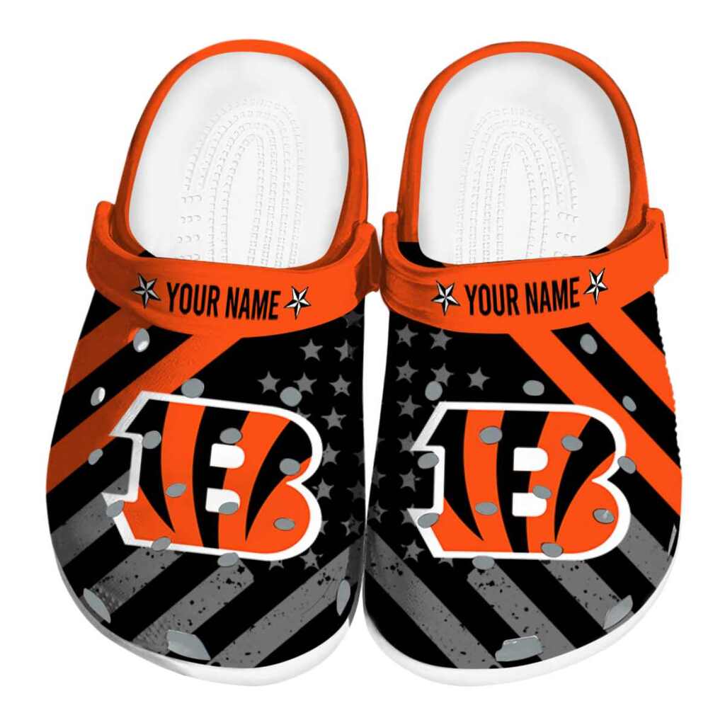 Personalized Cincinnati Bengals Star-Spangled Graphic ClogTVC180102
