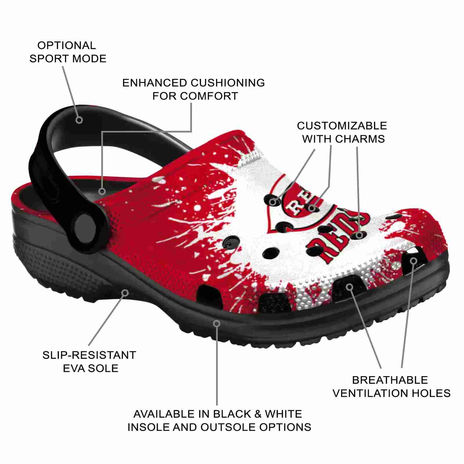 Personalized Cincinnati Reds Splash Art ClogTVC1801184 - Image 5