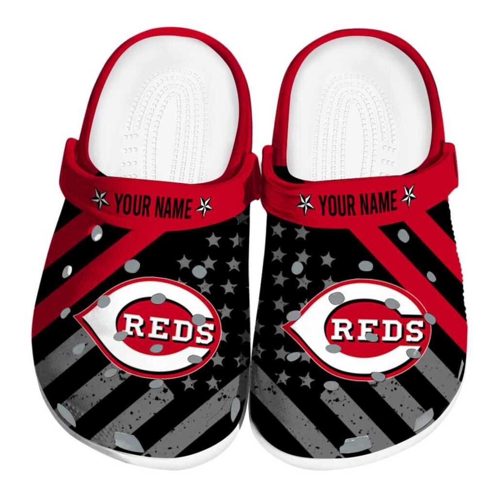 Personalized Cincinnati Reds Star-Spangled Graphic ClogTVC1801184