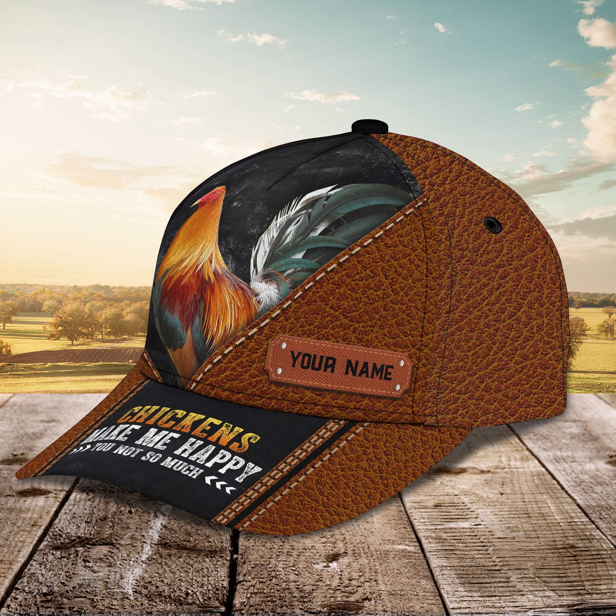 Personalized Classic Cap: Find Joy With Chickens Trucker Hats Custom Hats Gifts For Men & Women