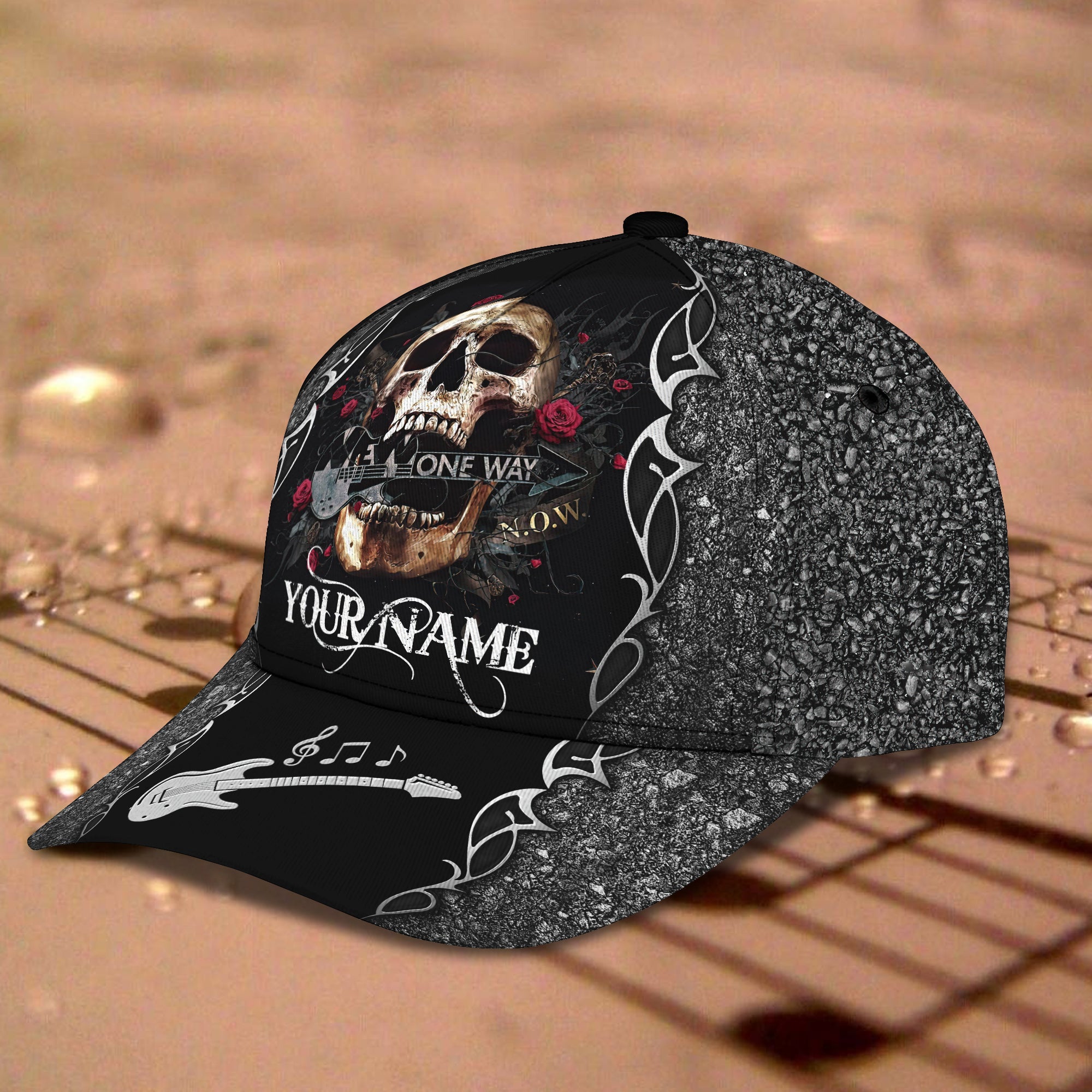 Personalized Classic Custom Name Guitar Cap Trucker Hats Custom Hats Gifts For Men & Women