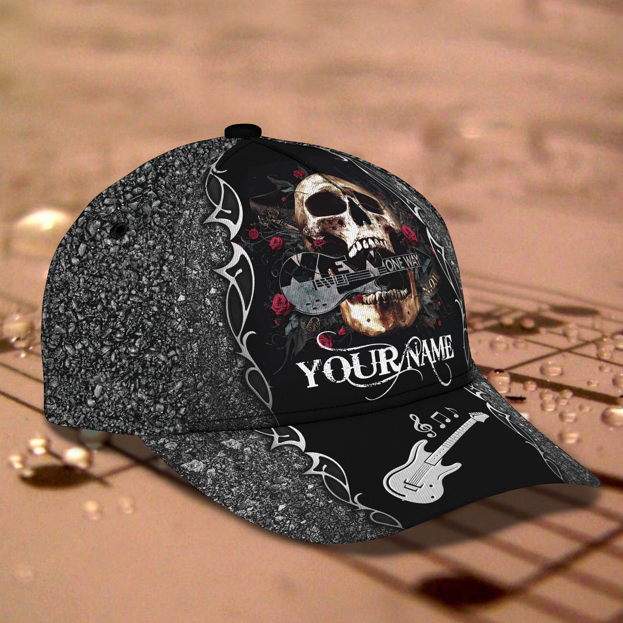 Personalized Classic Custom Name Guitar Cap Trucker Hats Custom Hats Gifts For Men & Women