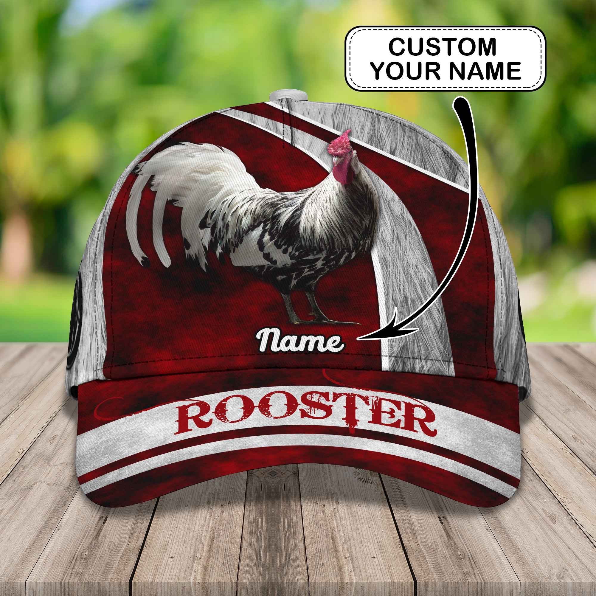 Personalized Classic Rooster Cap - Custom Name  Hat Trucker Hats Custom Hats Gifts For Men & Women