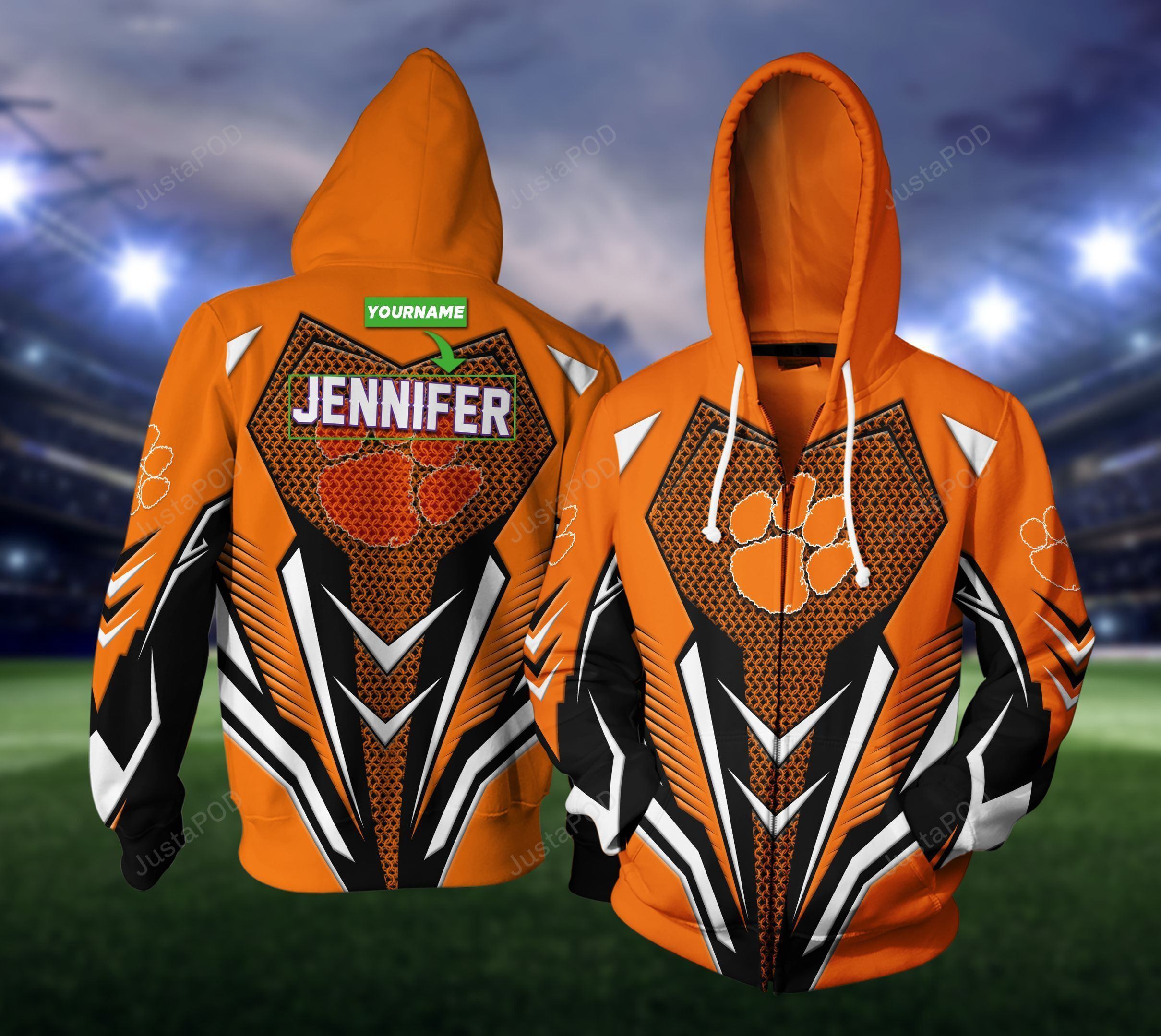 Personalized Clemson Tiger 3D All Over Print Hoodie, Zip Hoodie