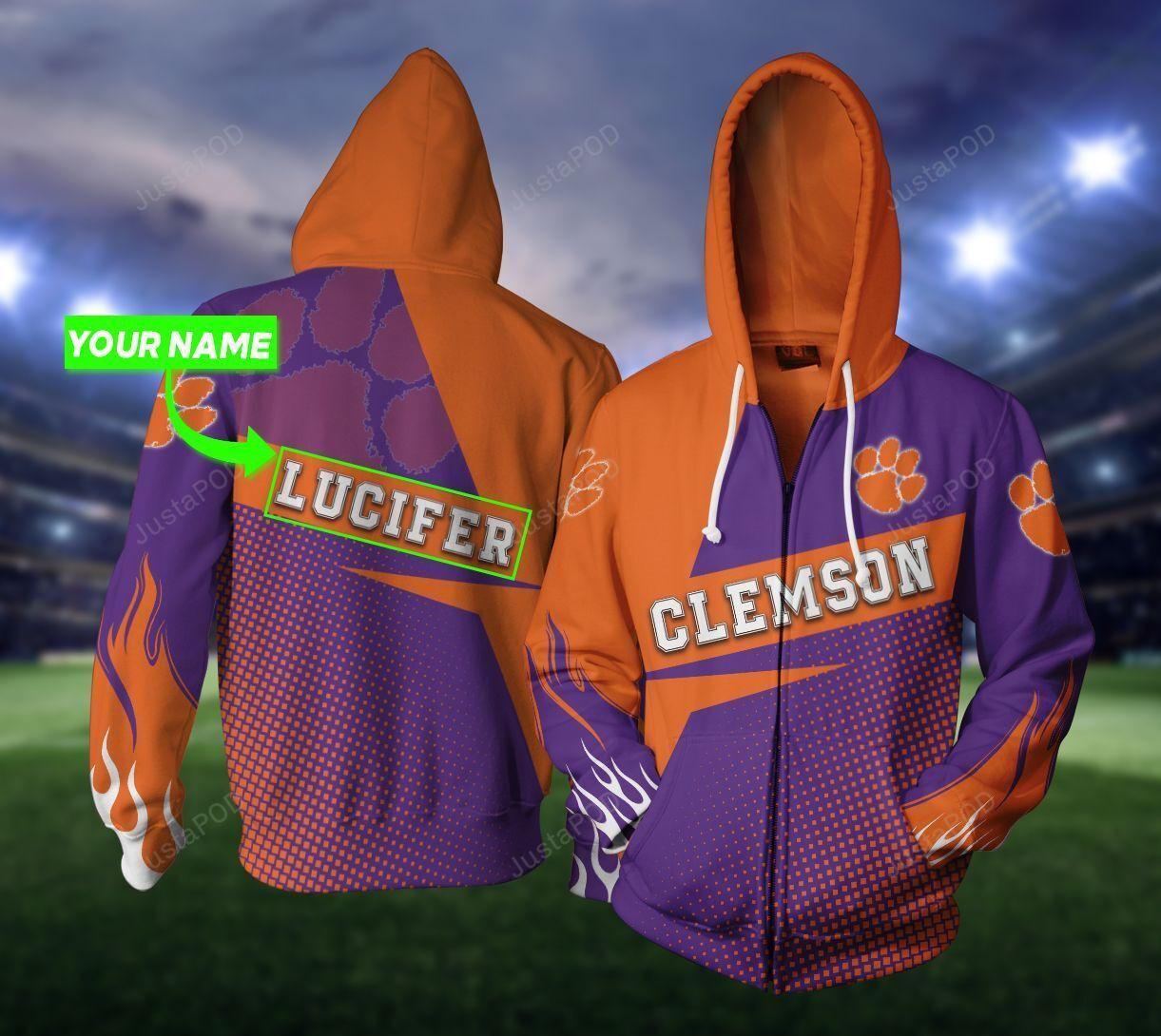 Personalized Clemson Tiger 3D All Over Print Hoodie, Zip Hoodie