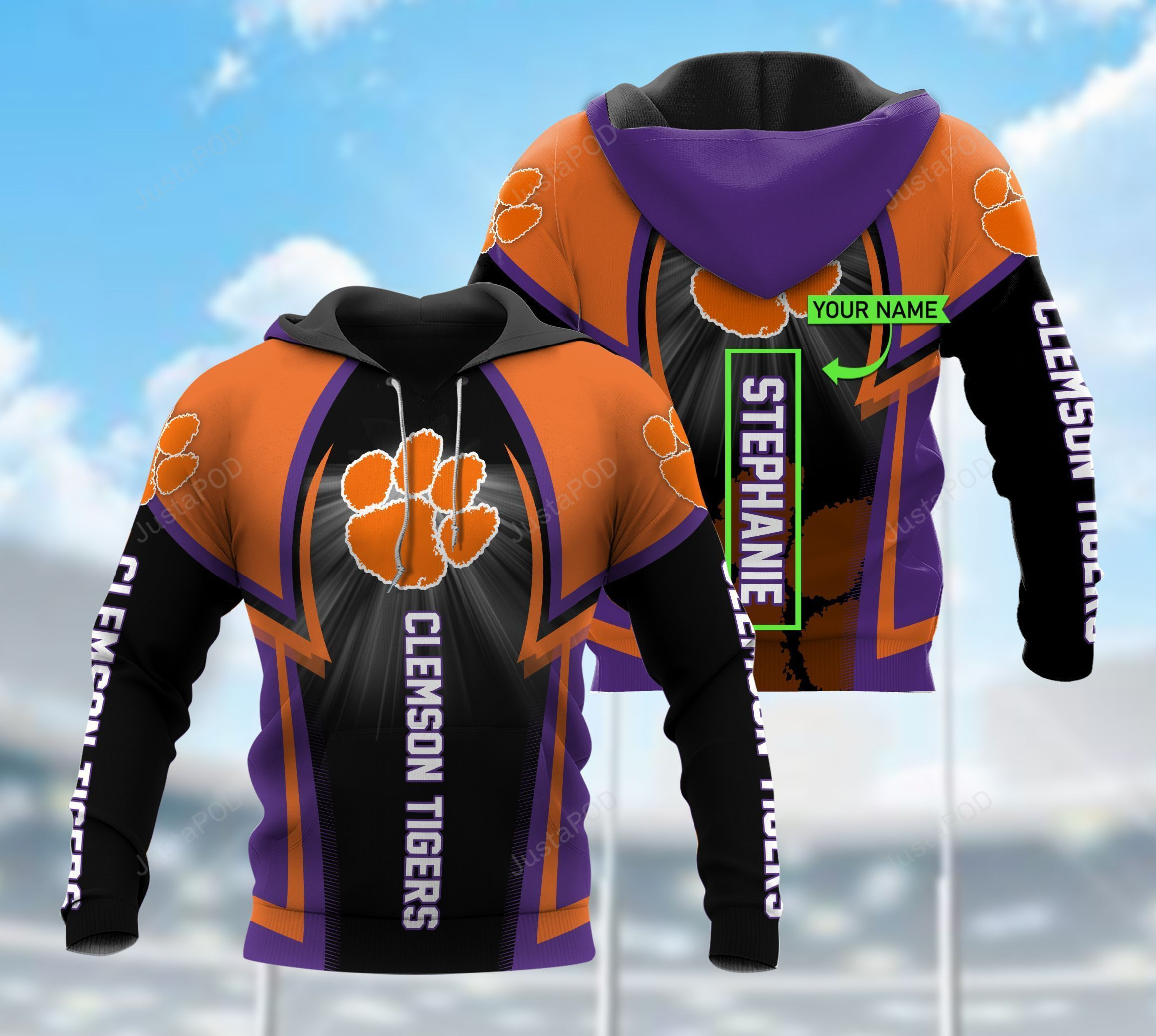 Personalized Clemson Tigers 3D All Over Print Hoodie, Zip Hoodie