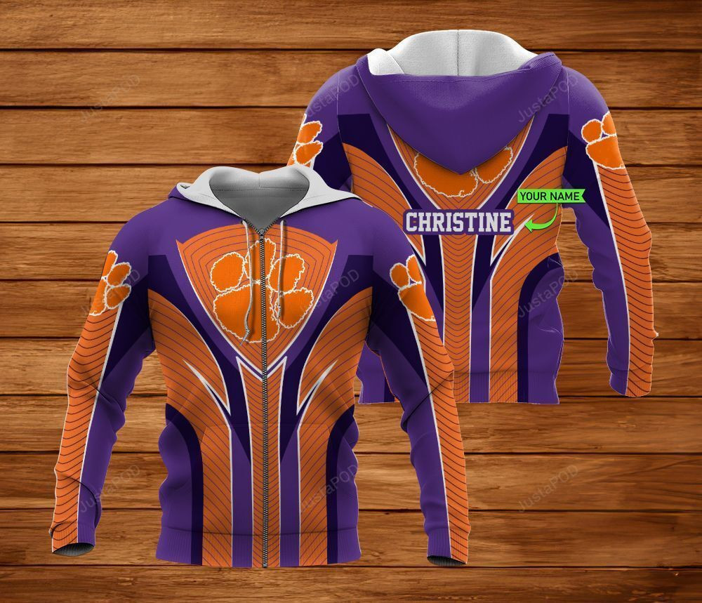 Personalized Clemson Tigers 3D All Over Print Hoodie, Zip Hoodie