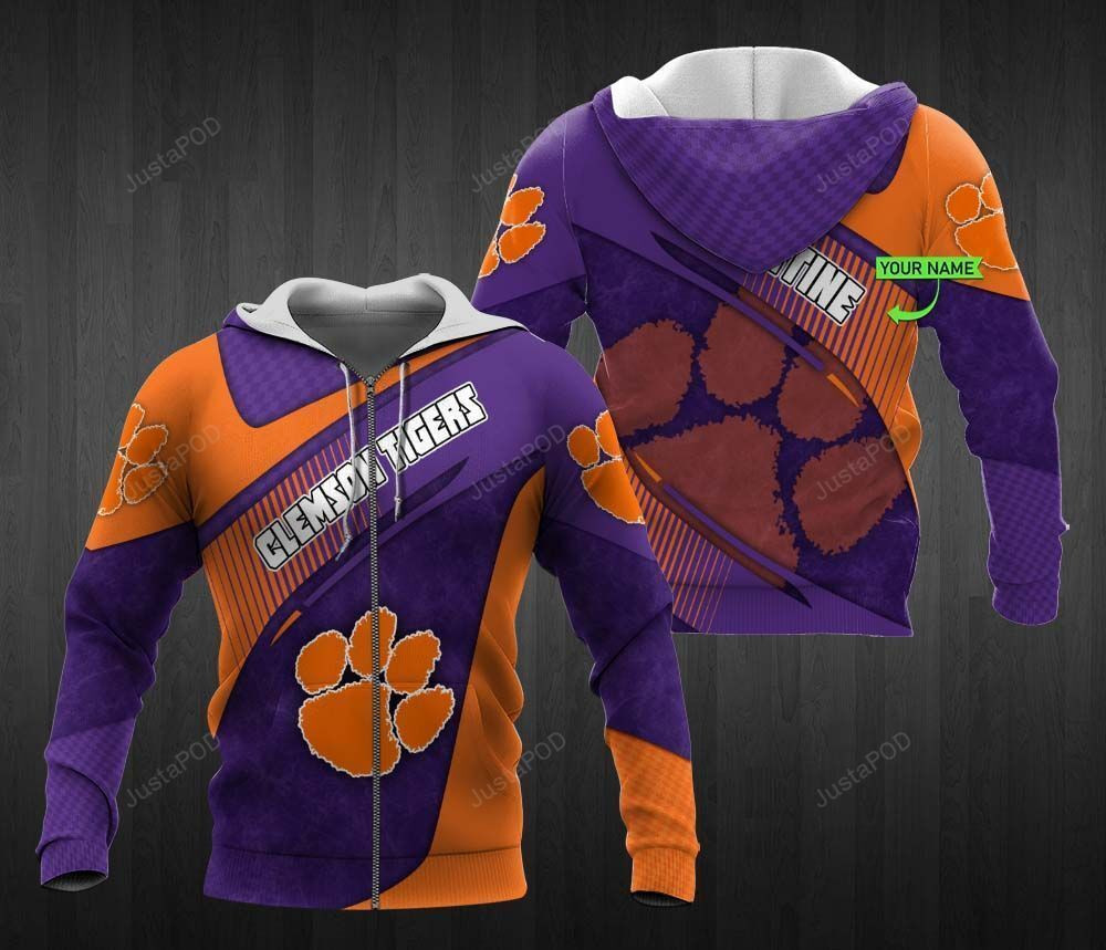 Personalized Clemson Tigers 3D All Over Print Hoodie, Zip Hoodie