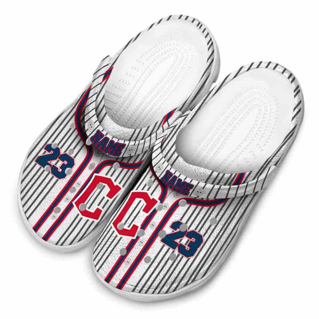 Personalized Cleveland Guardians Pinstripe Pattern ClogTVC180106 - Image 4