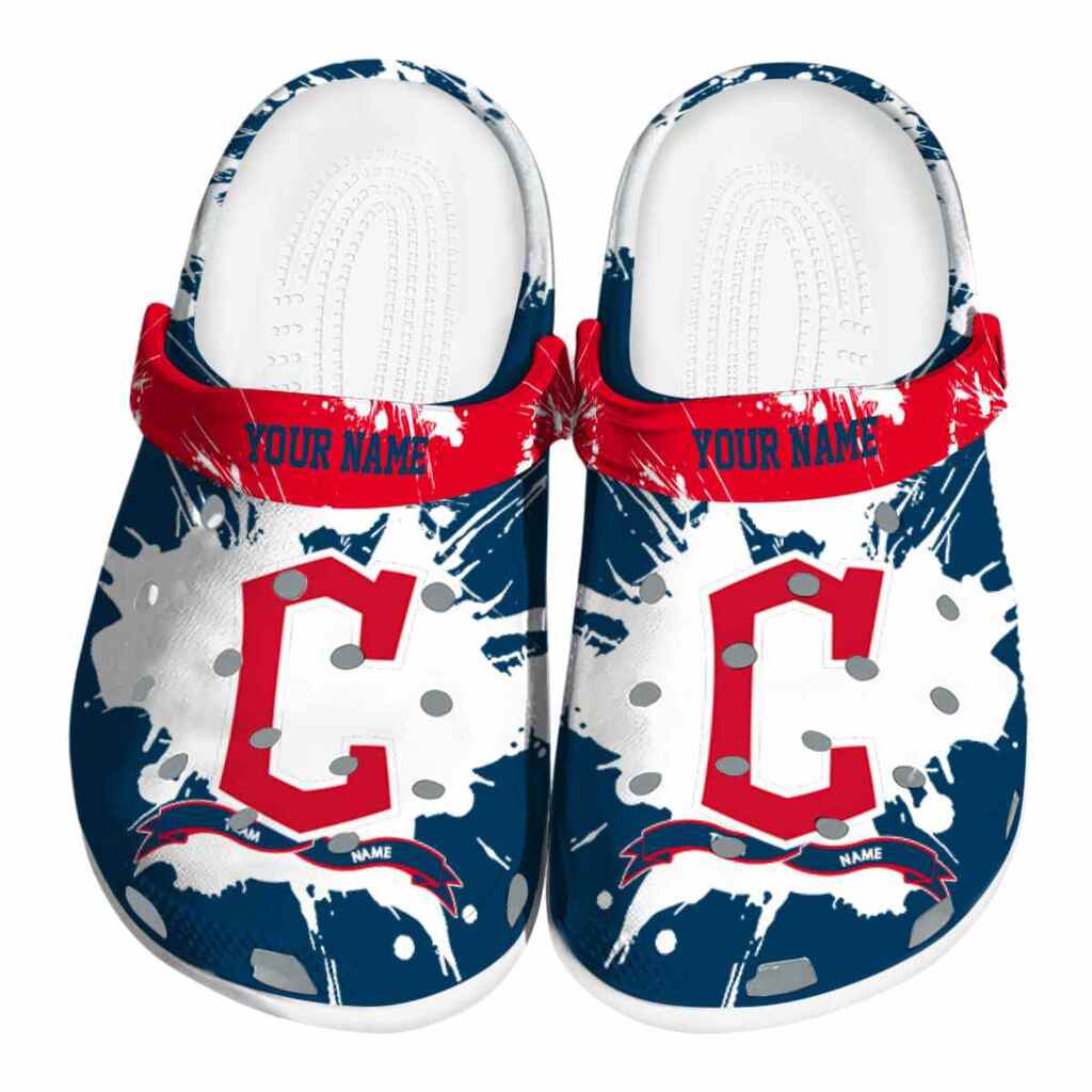Personalized Cleveland Guardians Splatter Pattern ClogTVC180108