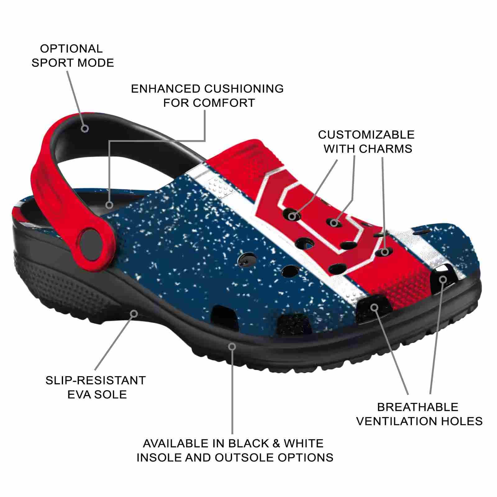 Personalized Cleveland Guardians Vertical Stripes ClogTVC180108 - Image 5