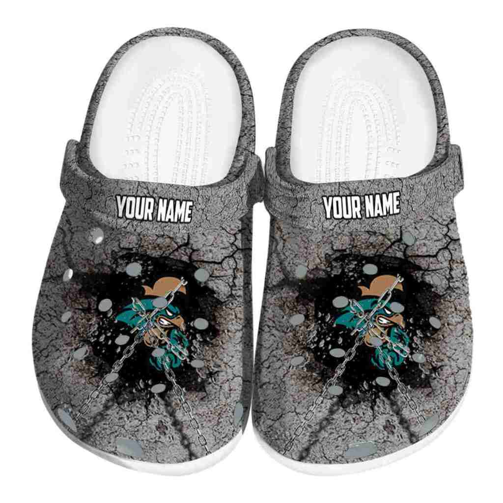 Personalized Coastal Carolina Chanticleers Cracked Ground Texture ClogTVC1801747