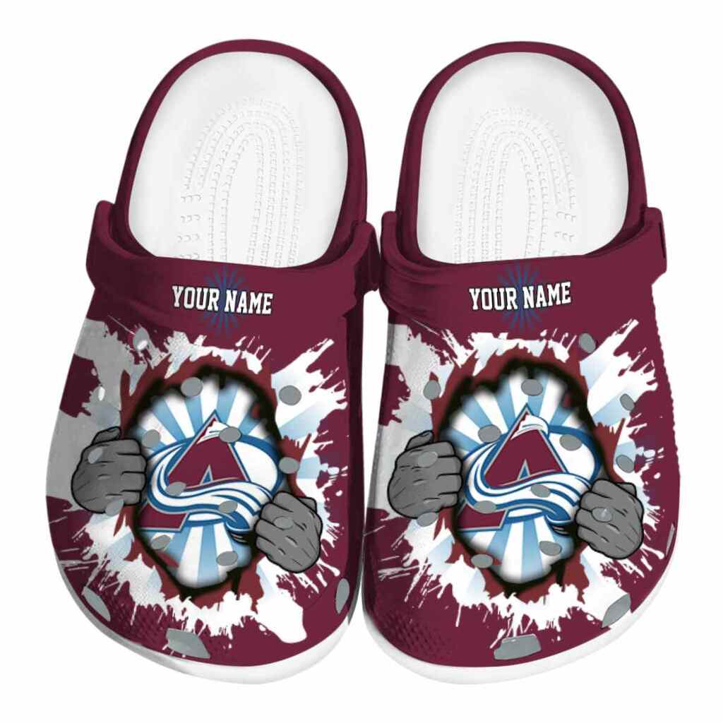 Personalized Colorado Avalanche Gripping Hand ClogTVC1801869