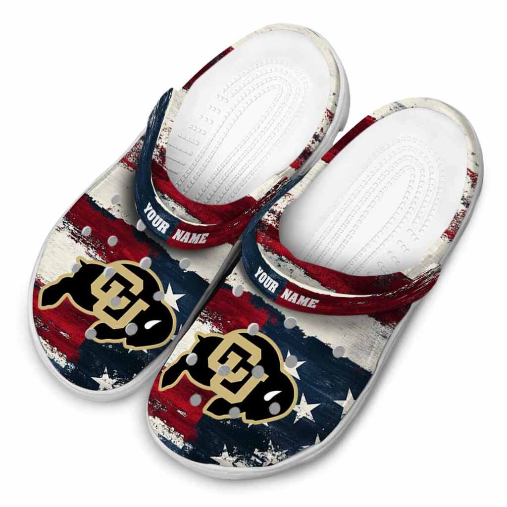 Personalized Colorado Buffaloes Patriotic Stripes ClogTVC1801756 - Image 4