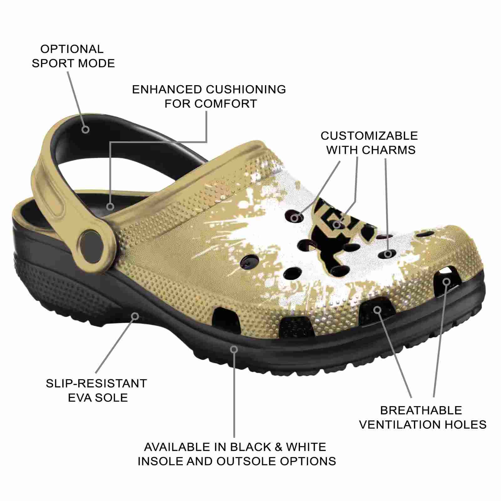 Personalized Colorado Buffaloes Splatter Background ClogTVC1801748 - Image 5