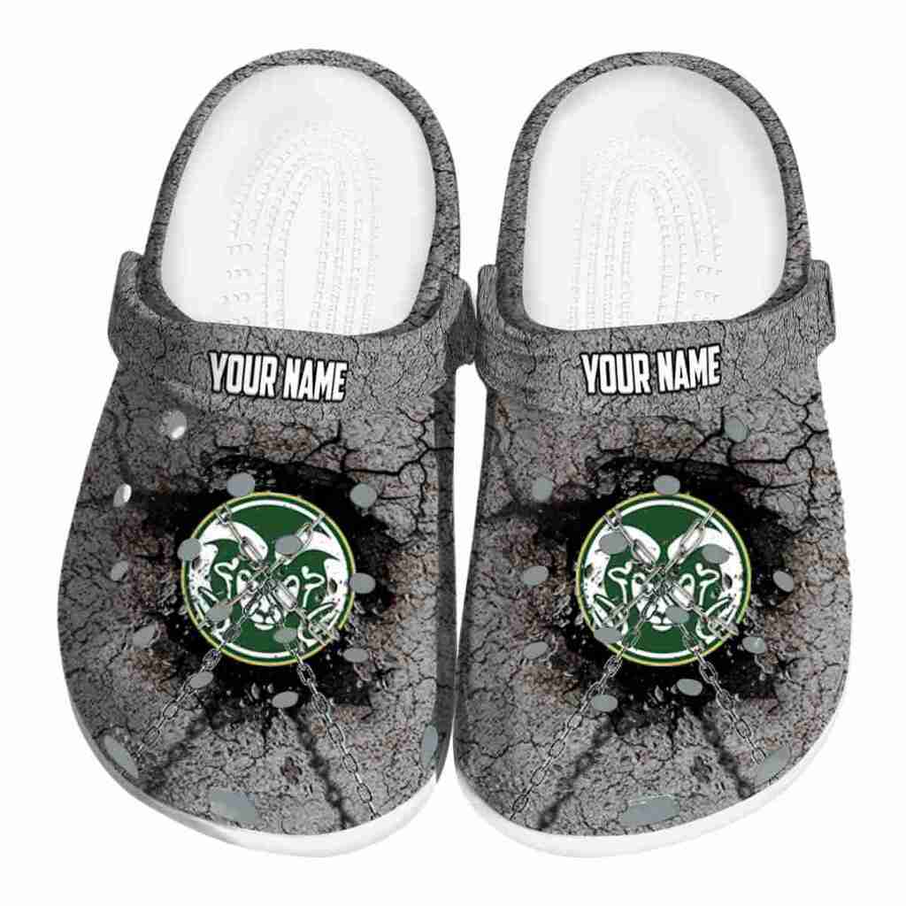 Personalized Colorado State Rams Cracked Ground Texture ClogTVC1801748
