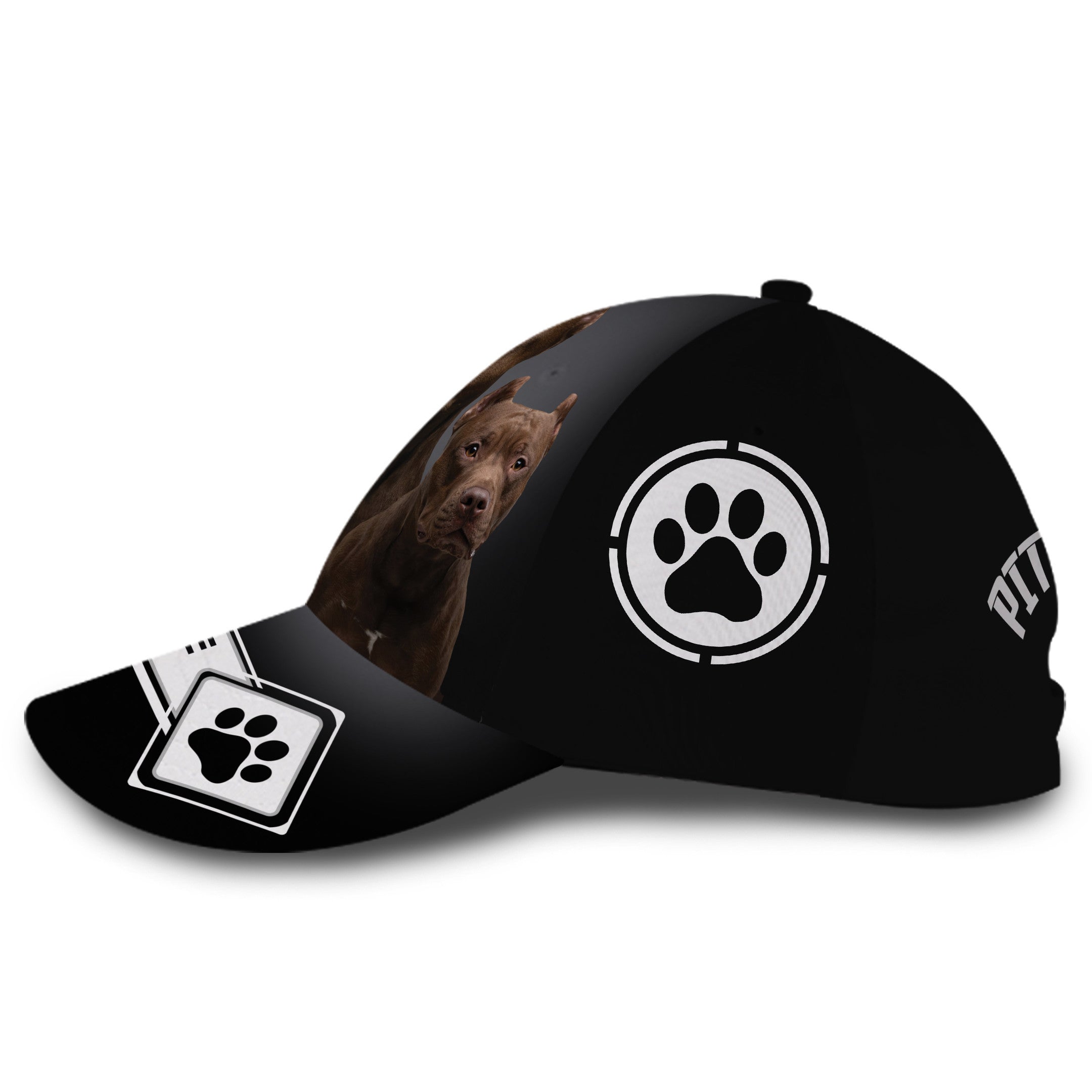 Personalized Cool PitBull Dog Hat Classic Cap Trucker Hats Custom Hats Gifts For Men & Women