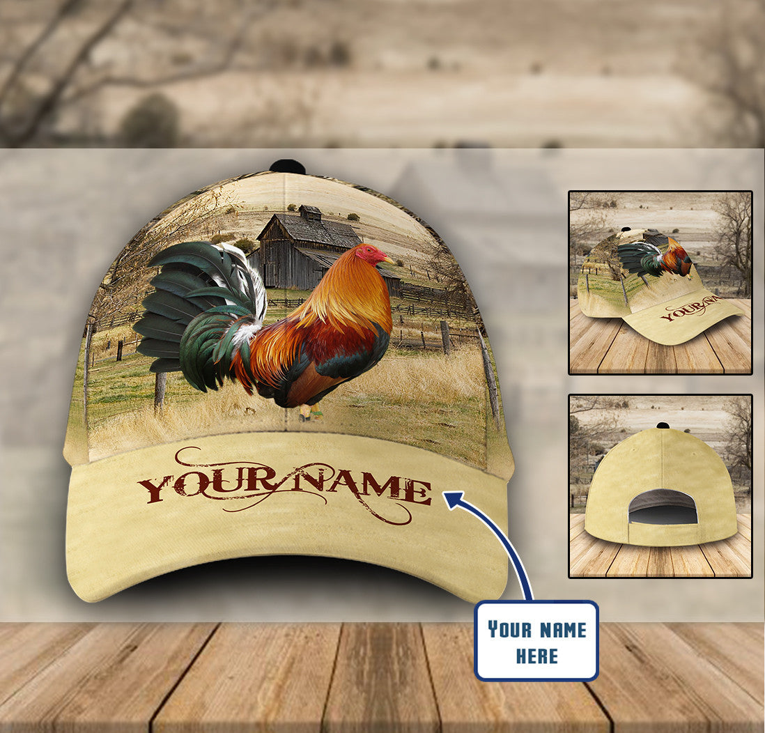 Personalized Cool Rooster Hat Classic Cap MT107085Pb Trucker Hats Custom Hats Gifts For Men & Women