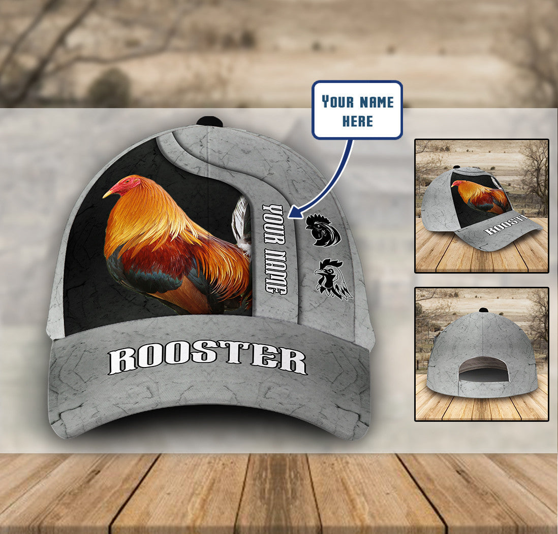 Personalized Cool Rooster Hat Classic Cap MT107090Pb Trucker Hats Custom Hats Gifts For Men & Women