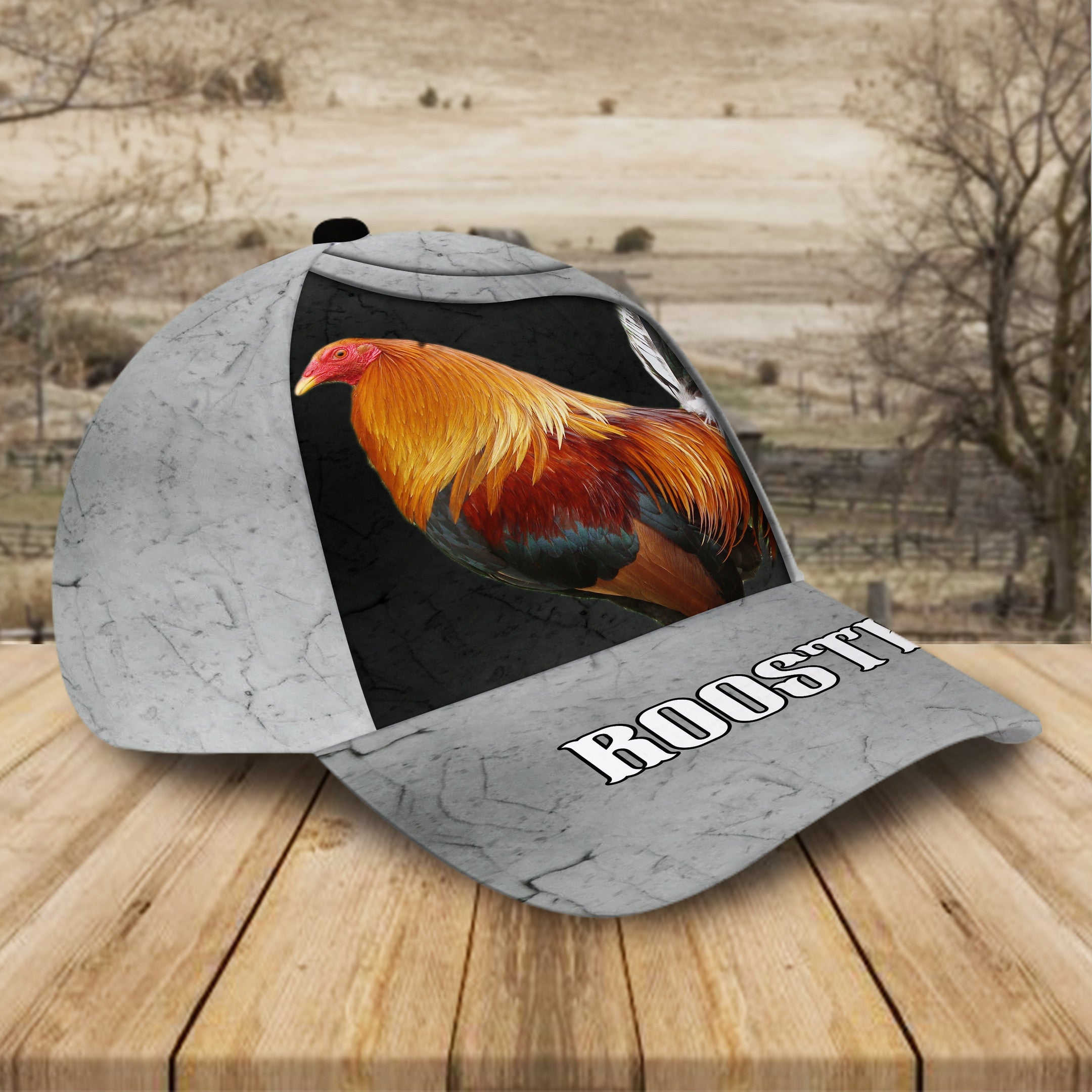 Personalized Cool Rooster Hat Classic Cap MT107090Pb Trucker Hats Custom Hats Gifts For Men & Women