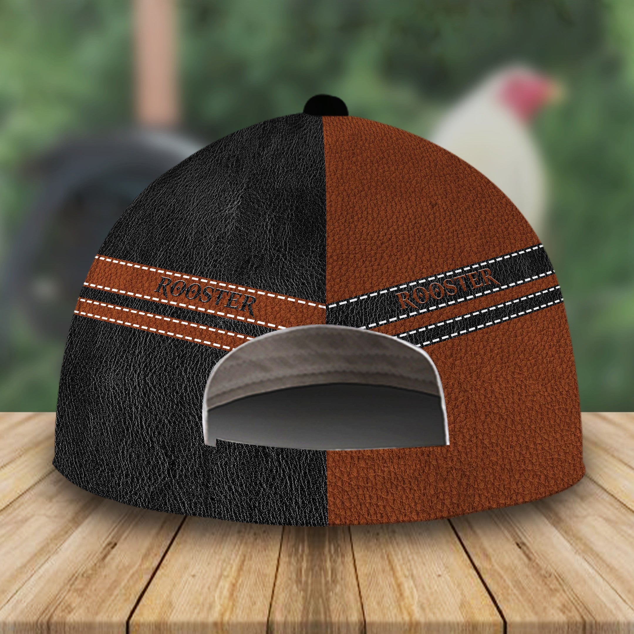 Personalized Cool Rooster Leather Hat Classic Cap MT107079Pb Trucker Hats Custom Hats Gifts For Men & Women