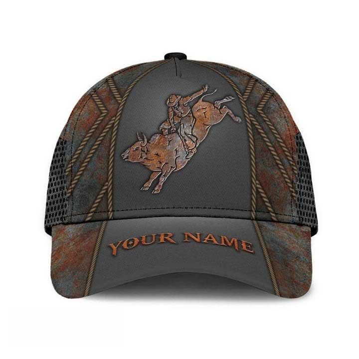 Personalized Cools Bull Riding Classic Cap for Men, Bull Rider, Custom Name Bull Riding Hat Trucker Hats Custom Hats Gifts For Men & Women