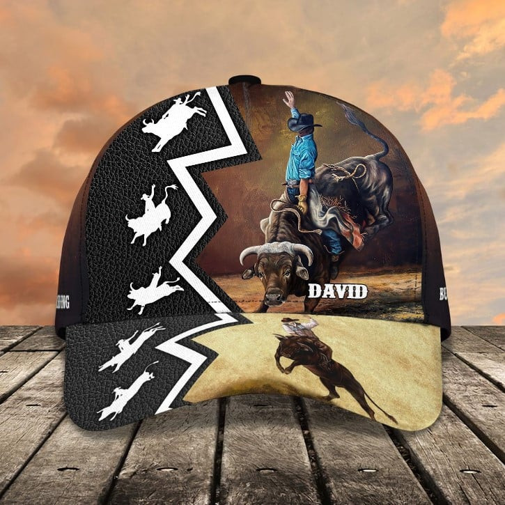 Personalized Cools Bull Riding Classic Cap for Men, Bull Rider, Custom Name Bull Riding Hat Trucker Hats Custom Hats Gifts For Men & Women