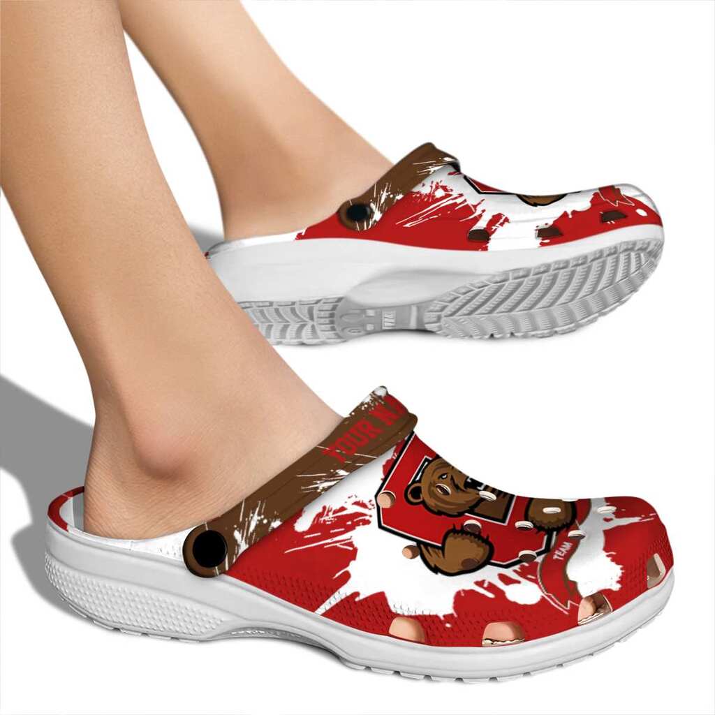 Personalized Cornell Big Red Splatter Pattern ClogTVC1801722 - Image 2