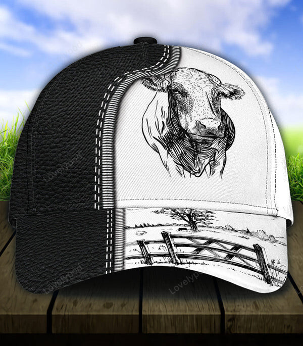 Personalized Cow Classic Cap, Gift for Farmers, Cow Lovers baseball cap hat Trucker Hats Custom Hats Gifts For Men & Women