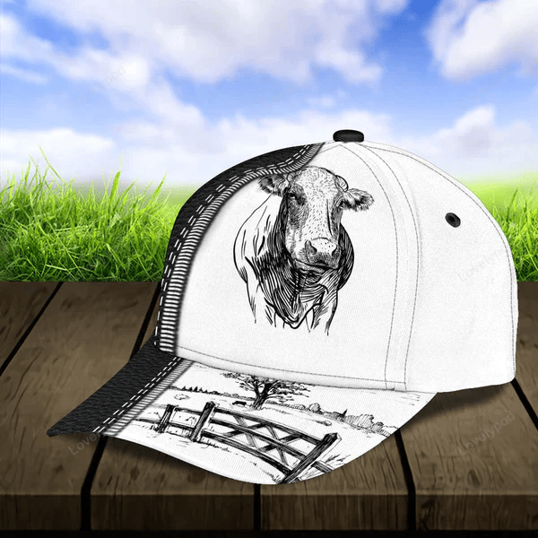 Personalized Cow Classic Cap, Gift for Farmers, Cow Lovers baseball cap hat Trucker Hats Custom Hats Gifts For Men & Women