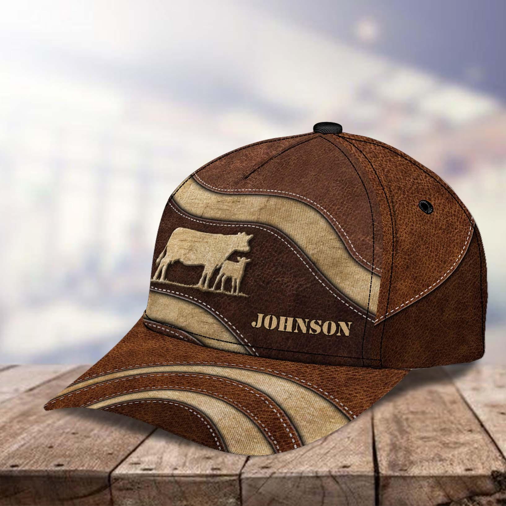 Personalized Cow Classic Cap, Personalized Gift for Farmers, Cow Lovers, Chicken Lovers Trucker Hats Custom Hats Gifts For Men & Women