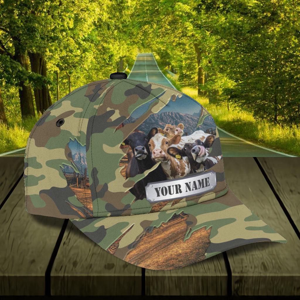 Personalized Cow Classic Cap, Personalized Gift for Farmers, Cow Lovers, Chicken Lovers Trucker Hats Custom Hats Gifts For Men & Women
