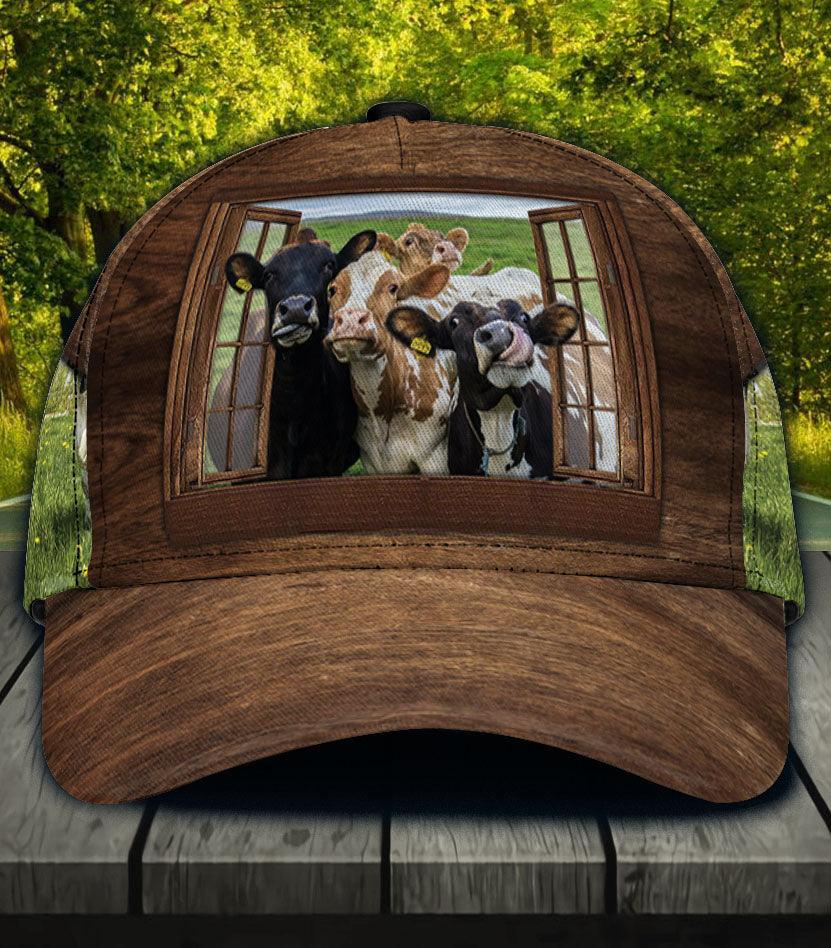 Personalized Cow Classic Cap, Personalized Gift for Farmers, Cow Lovers, Chicken Lovers Trucker Hats Custom Hats Gifts For Men & Women