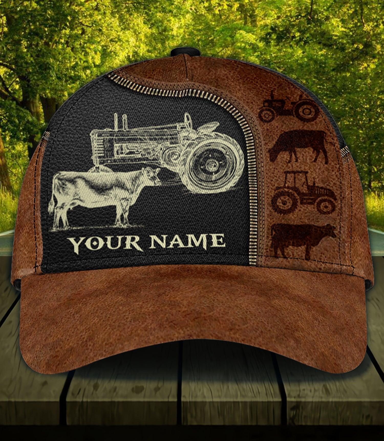 Personalized Cow Classic Cap, Personalized Gift for Farmers, Cow Lovers, Chicken Lovers Trucker Hats Custom Hats Gifts For Men & Women